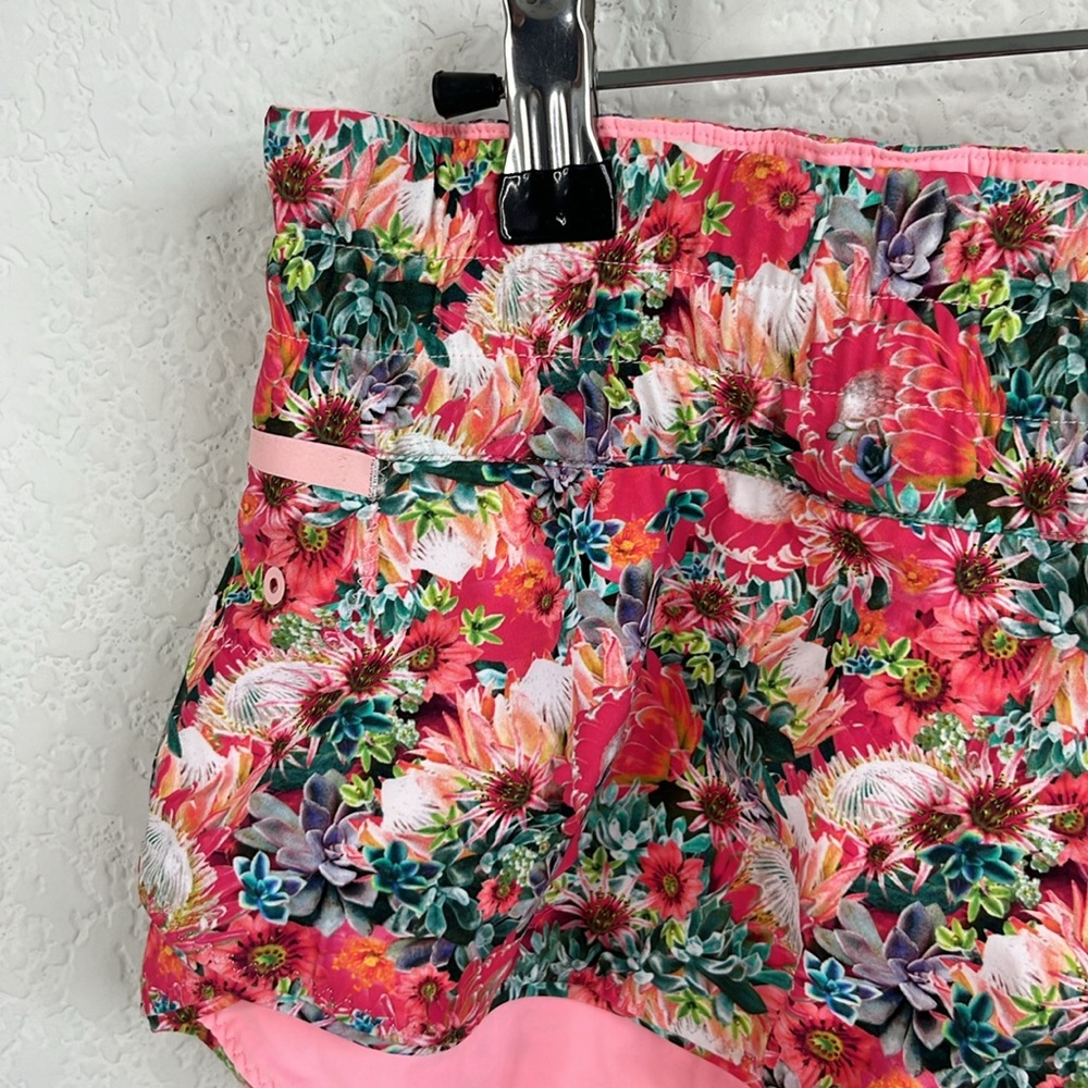 Lululemon Shanti Surf Shorts Flowabunga Floral Bleached Coral Reversible - Picture 3 of 13